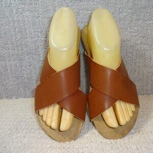 𝅺easy Spirit Bounty-S17 Womens Size 8M Brown All Man-Made Materials Sandals